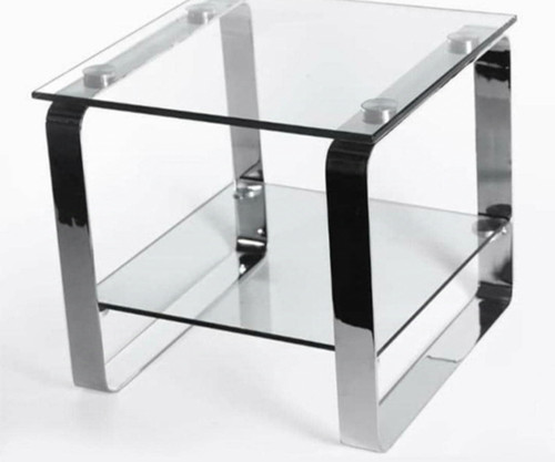 میز عسلی اداری تسمه کروم